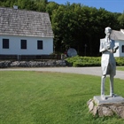 Statue of Nikola Tesla in front of his birth house