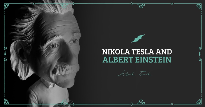 Nikola Tesla and Albert Einstein