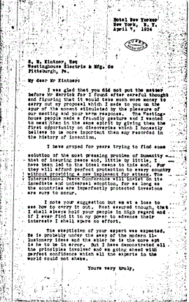 Tesla Replies To Particle - Beam Criticism