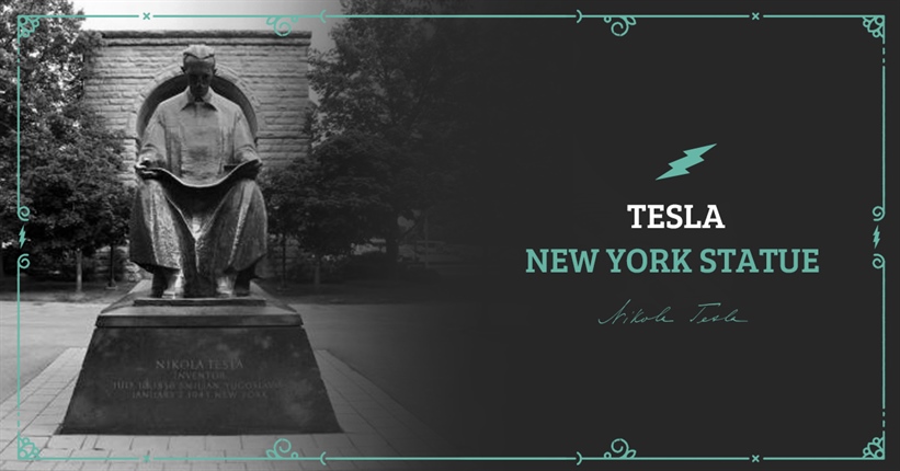 Statue of Nikola Tesla in New York